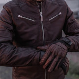 SPIDI GARAGE LEATHER JACKET - BROWN - MODEL