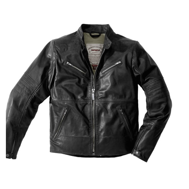 SPIDI GARAGE LEATHER JACKET - BLACK