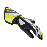 SPIDI CARBO 3 LEATHER GLOVES BLACK FLUO YELLOW - SIDE
