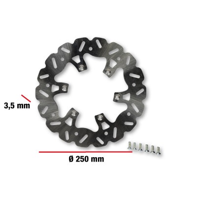 MALOSSI - % WHOOP DISC disque de frein Ø ext. 250 - epaiss. 3,5 mm pou