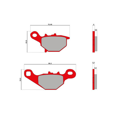 MALOSSI - % BRAKE PADS MHR Bremsklötze