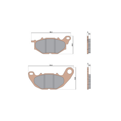 MALOSSI - BRAKE PADS MHR SYNT pastillas de freno