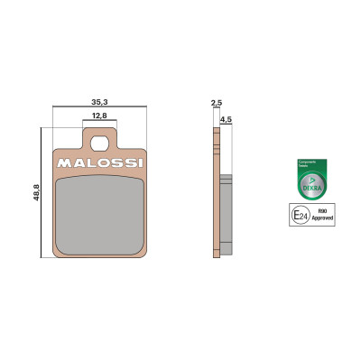 MALOSSI - BRAKE PADS MHR SYNT Bremsklötze homologiert