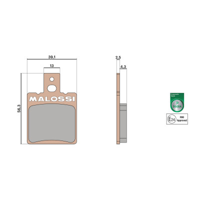 MALOSSI - % BRAKE PADS MHR SYNT pastillas de freno homologadas