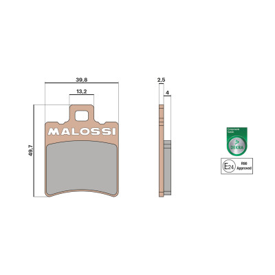 MALOSSI - Pastiglie freno BRAKE PADS MHR SYNT omologate
