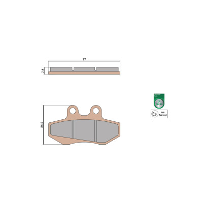 MALOSSI - % BRAKE PADS MHR SYNT homologated