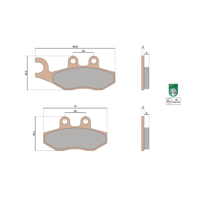 MALOSSI - BRAKE PADS MHR SYNT homologated