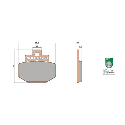 MALOSSI - BRAKE PADS MHR SYNT homologuées