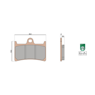 MALOSSI - BRAKE PADS MHR SYNT Bremsklötze homologiert
