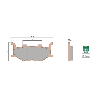 MALOSSI - % BRAKE PADS MHR SYNT homologuées