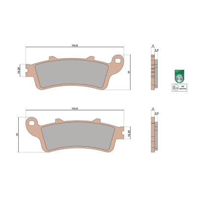 MALOSSI - BRAKE PADS MHR SYNT homologuées