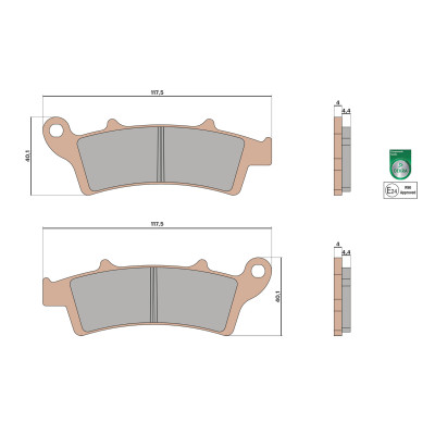 MALOSSI - BRAKE PADS MHR SYNT Bremsklötze homologiert