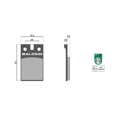 MALOSSI - Pastiglie freno BRAKE PADS omologate