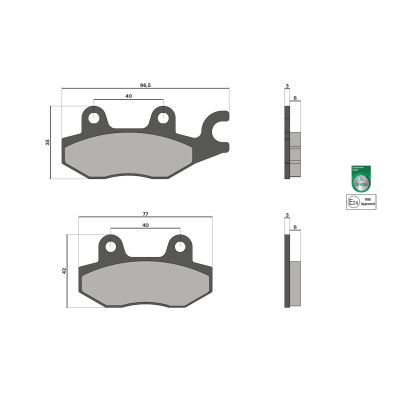 MALOSSI - BRAKE PADS pastillas de freno homologadas
