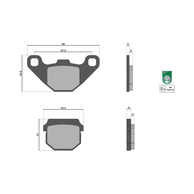 MALOSSI - Pastiglie freno BRAKE PADS omologate