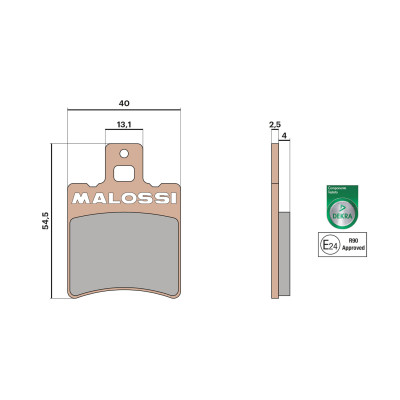 MALOSSI - BRAKE PADS MHR SYNT pastillas de freno homologadas