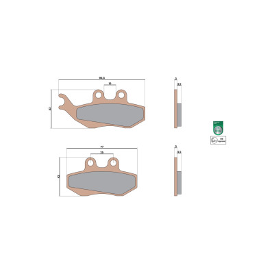 MALOSSI - BRAKE PADS MHR SYNT pastillas de freno homologadas
