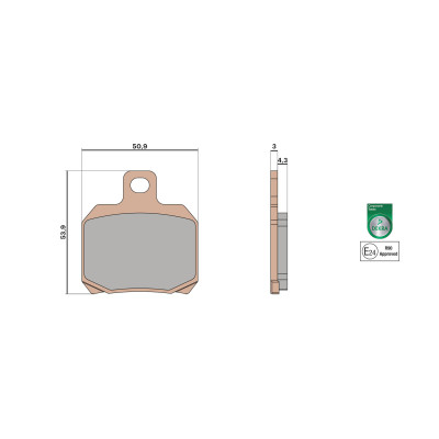 MALOSSI - BRAKE PADS MHR SYNT pastillas de freno homologadas