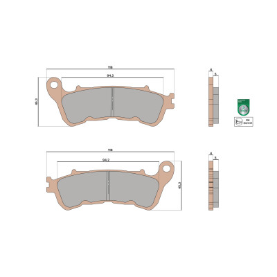 MALOSSI - BRAKE PADS MHR SYNT pastillas de freno homologadas