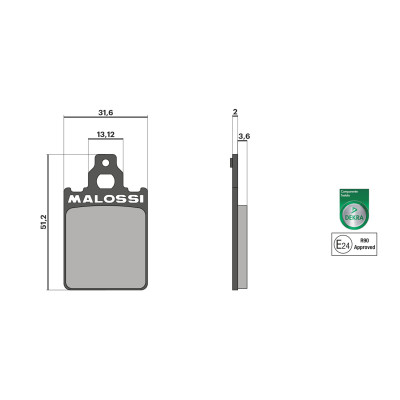 MALOSSI - BRAKE PADS homologated