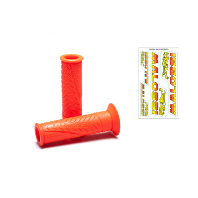 MALOSSI - 2 MALOSSI MHR FLUO ORANGE GRIPS (mod. without side fastening