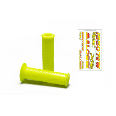MALOSSI - 2 MALOSSI MHR FLUO YELLOW GRIPS (mod. without side fastening