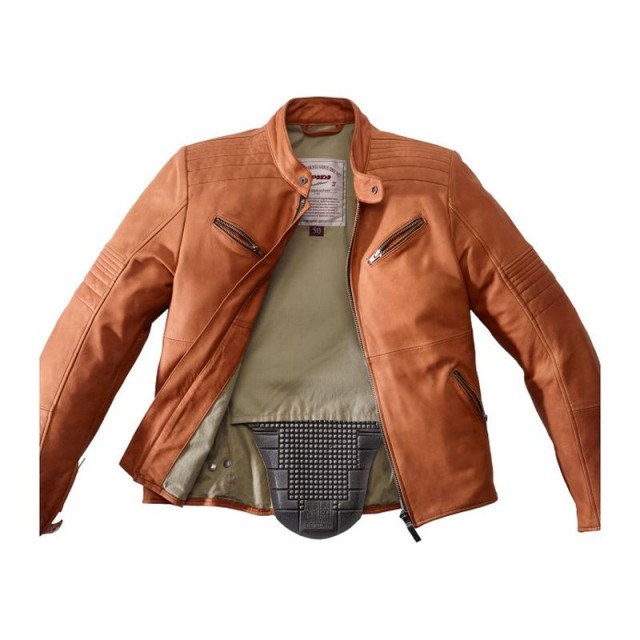 GIACCA SPIDI GARAGE LEATHER - OPEN
