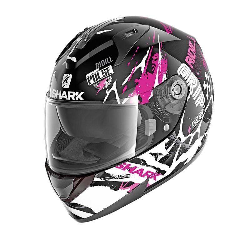 Size M Black SHARK RIDILL BLANK Motorcycle Helmet 