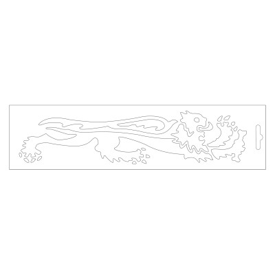 MALOSSI - Adhesivo león blanco derecha - longitud 23 cm