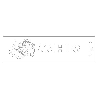 MALOSSI - White MHR sticker - length 13 cm