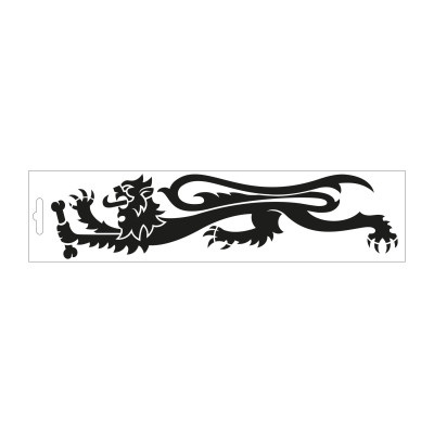 MALOSSI - AUTOCOLLANT PRÉ-ESPACÉ LION NOIR - GAUCHE L.23 cm H.5,3 cm