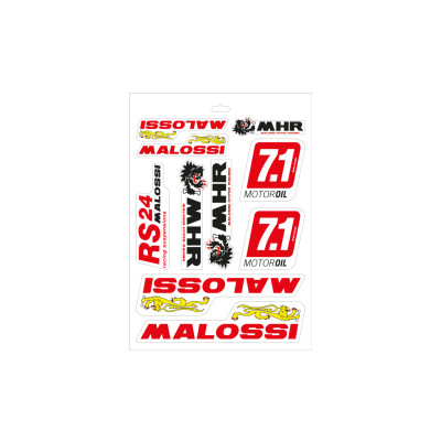 MALOSSI - Cartella di adesivi assortiti - dimensioni 24,7x35 cm