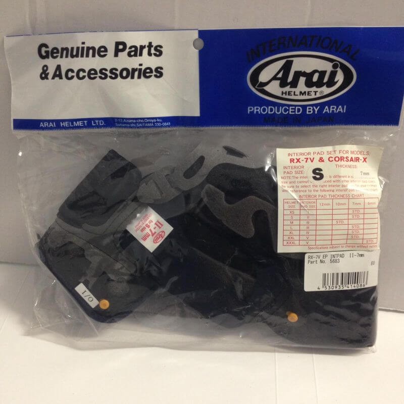 IMBOTTITURA ARAI PER RX-7V / QV-PRO TAGLIA S 7MM