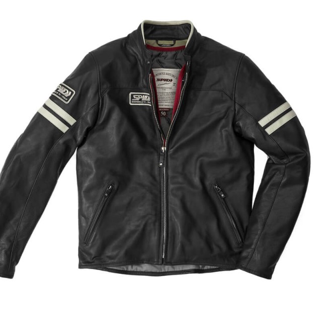 SPIDI VINTAGE LEATHER JACKET - Ice-Black