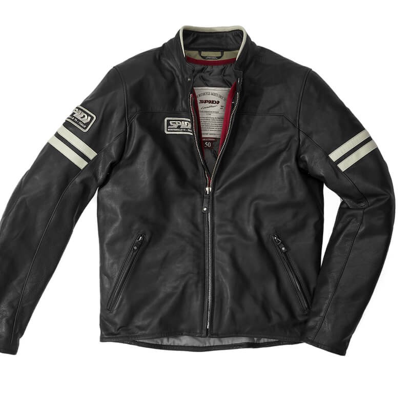 SPIDI VINTAGE LEATHER JACKET - Ice-Black