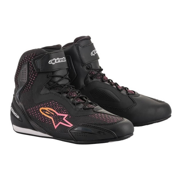 ALPINESTARS STELLA FASTER-3 RIDEKNIT SHOES - BLACK YELLOW PINK
