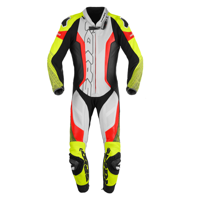 SPIDI SUPERSONIC PERF PRO LEATHER SUIT - BLACK YELLOW FLUO