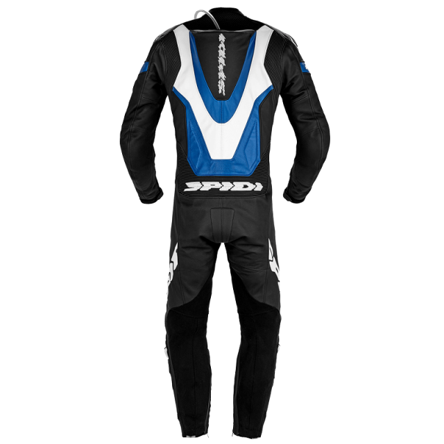 SPIDI LASER PRO PERFORATED LEATHER SUIT - BLACK BLUE (BACK)