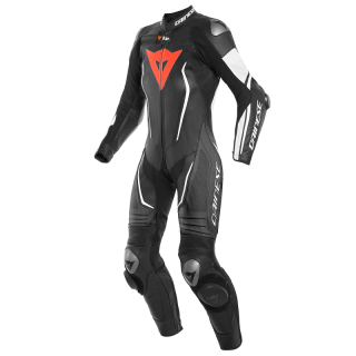 DAINESE MISANO 2 LADY D-AIR RACING  PERF. 1PC SUIT - BLACK BLACK WHITE