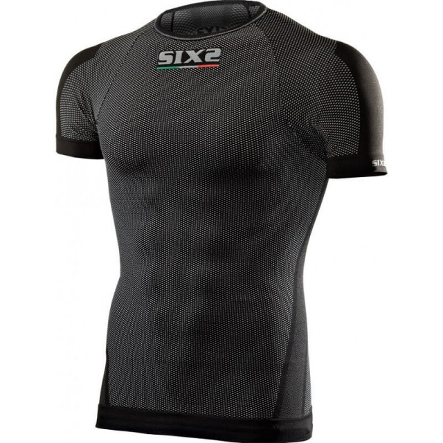 GIROCOLLO MANICHE CORTE SIX2 CARBON - SMX - NERO CARBONE