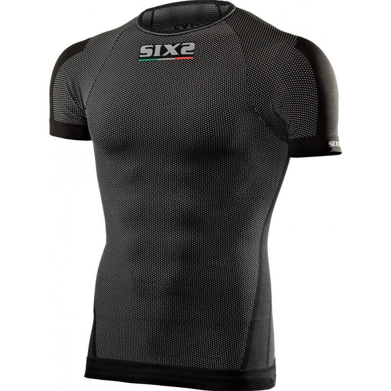 GIROCOLLO MANICHE CORTE SIX2 CARBON - SMX - NERO CARBONE