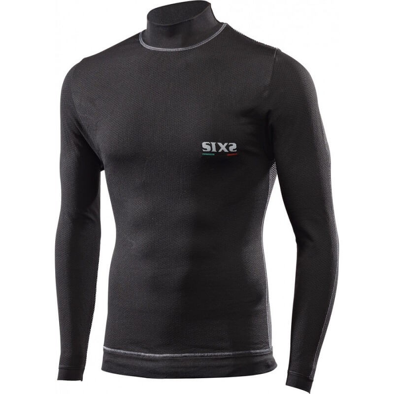 SIX2 WINDSHELL FF LONG-SLEEVE TURTLENECK JERSEY CARBON - TS4 PLUS