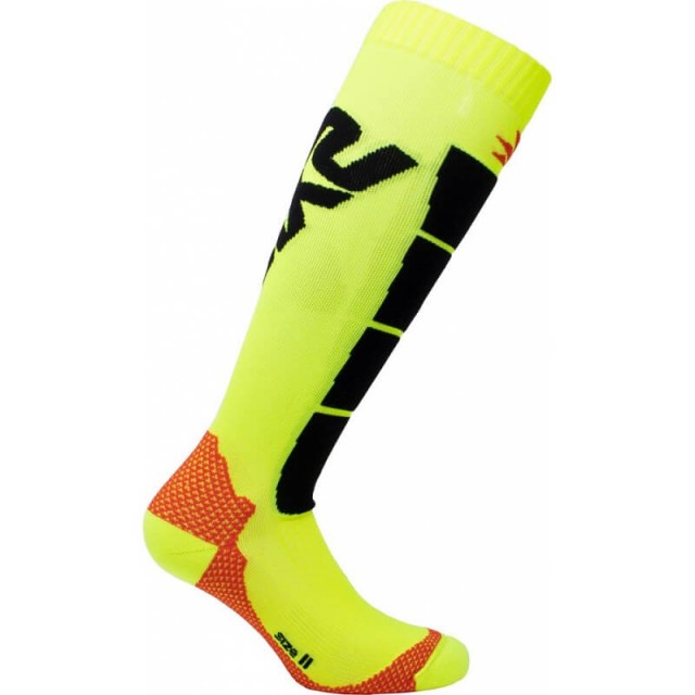 SIX2 LONG MOTOCYCLING SOCKS - SPEED2 - YELLOW BLACK