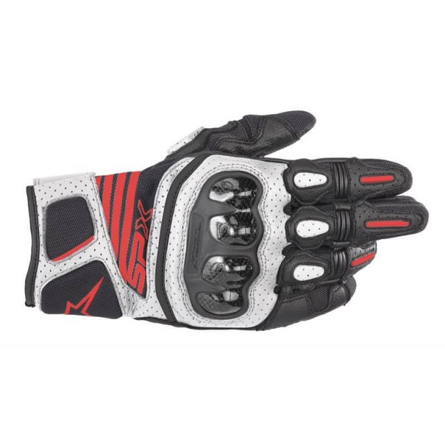 GUANTI ALPINESTARS SP X AIR CARBON V2 - BLACK WHITE RED FLUO