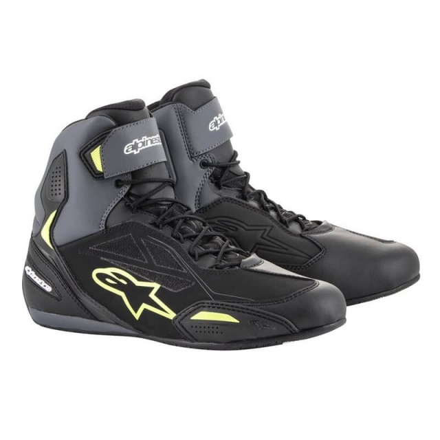 SCARPE ALPINESTARS FASTER-3 DRYSTAR - BLACK GRAY YELLOW FLUO