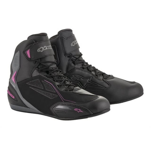 ALPINESTARS STELLA FASTER-3 DRYSTAR SHOES - BLACK DARK GRAY FUCHSIA
