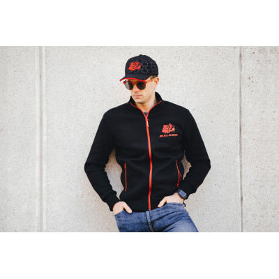 MALOSSI - Sudadera negra malossi rojo