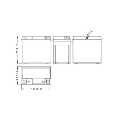 MALOSSI - Malossi battery mtx5l-bs gel