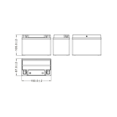 MALOSSI - Batterie malossi mtx9-bs gel