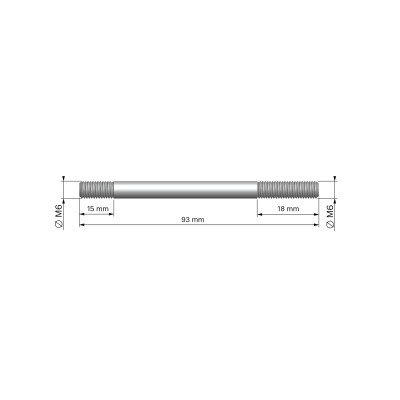 MALOSSI - 4 GOUJONS M 6x93 mm U5917
